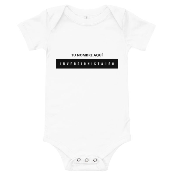 Inversionista180 White Baby short sleeve one piece - Image 2